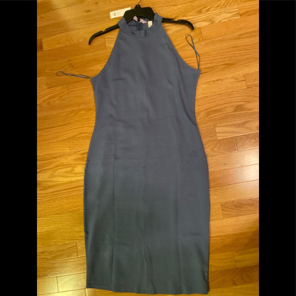 Slate blue bodycon dress sz large